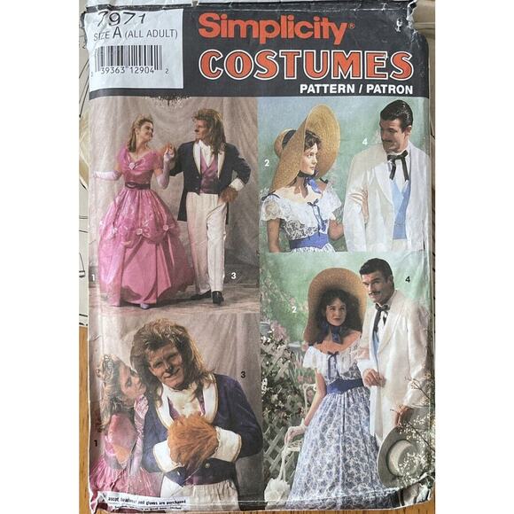 Simplicity Costume Sewing Pattern 7971 Beauty & The Beast - Picture 1 of 4